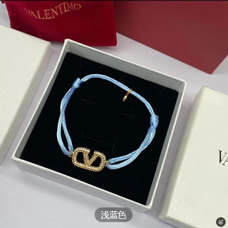 New letter bracelet multi-color versatile V letter temperament brass simple style bracelet image 5