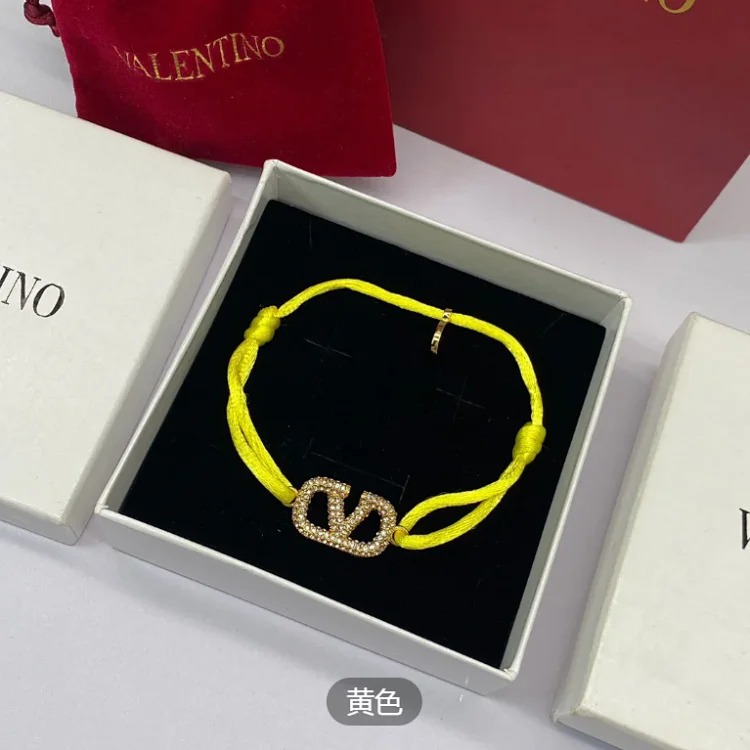 New letter bracelet multi-color versatile V letter temperament brass simple style bracelet image 6