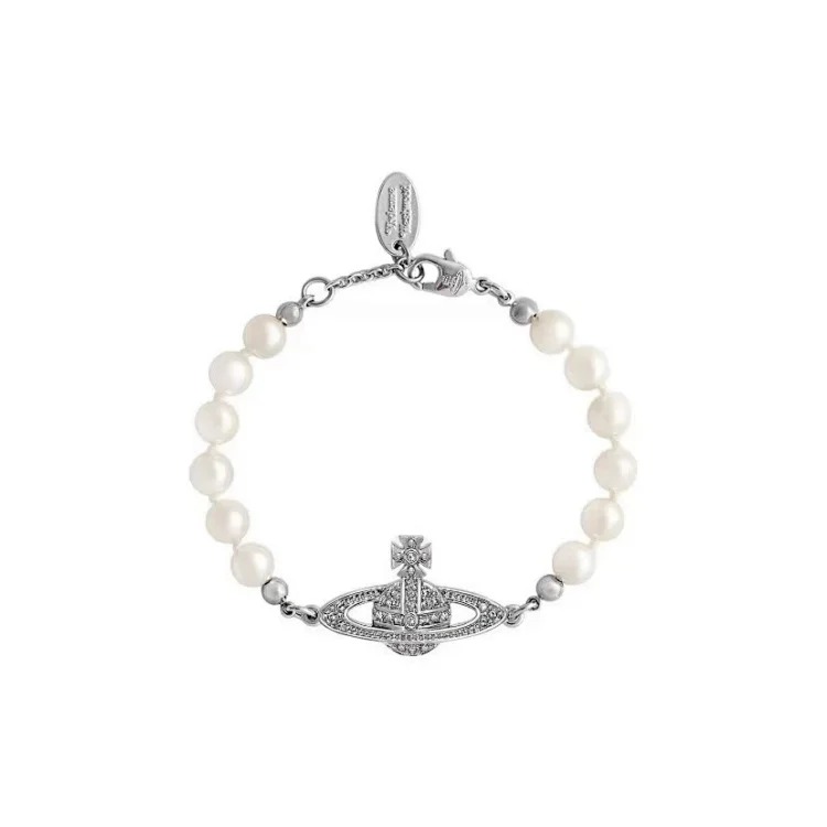 High version of the Queen Mother's Plane Saturn Pearl Bracelet for Women Vivian Classic Planet Pin Pearl Bracelet Jewelry image 5