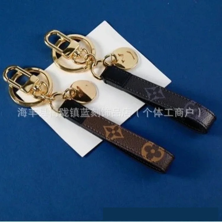 Wholesale car keychain leather plaid leather creative pendant leather rope accessories home multi-functional pendant image 3