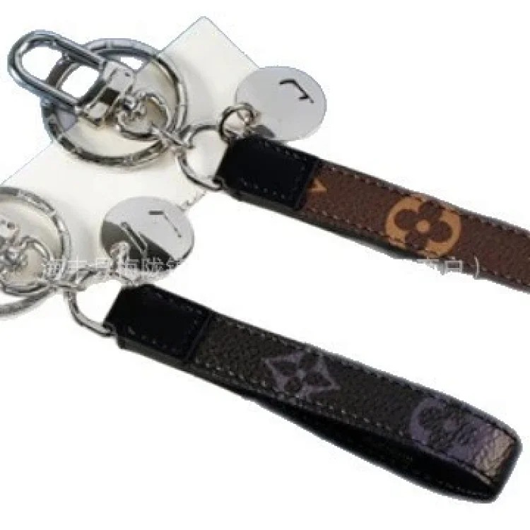 Wholesale car keychain leather plaid leather creative pendant leather rope accessories home multi-functional pendant image 5
