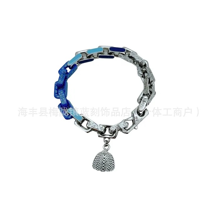 Home bamboo bracelet versatile Cuban chain hip-hop high version bamboo bracelet European and American niche manufacturers direct sales wholesale image 2