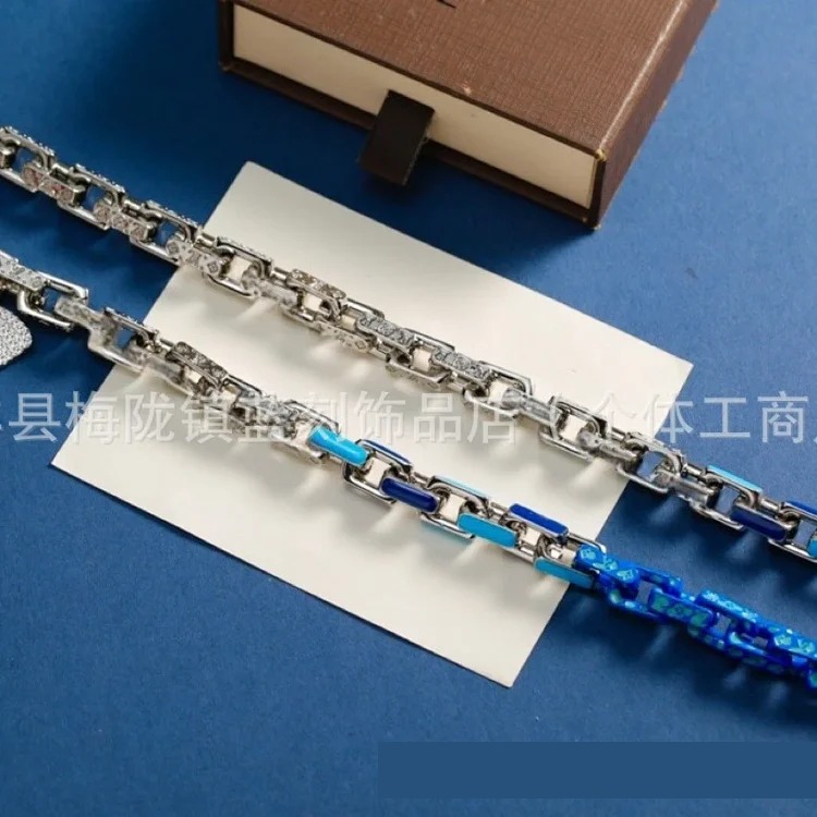 Home bamboo bracelet versatile Cuban chain hip-hop high version bamboo bracelet European and American niche manufacturers direct sales wholesale image 5