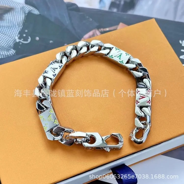 New Cuban chain bamboo chain sweater chain men's necklace hip-hop style contrasting color personality trend factory direct sales image 2