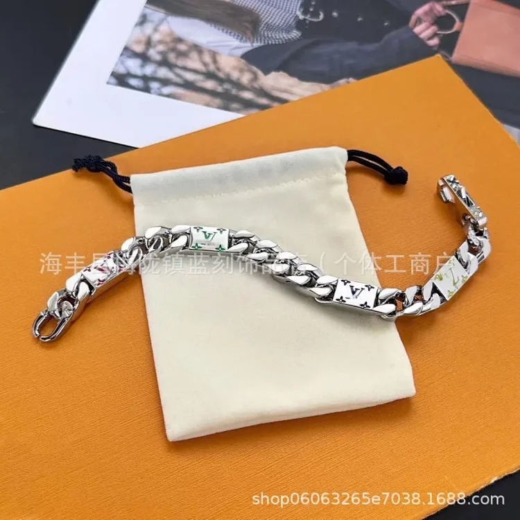 New Cuban chain bamboo chain sweater chain men's necklace hip-hop style contrasting color personality trend factory direct sales image 4